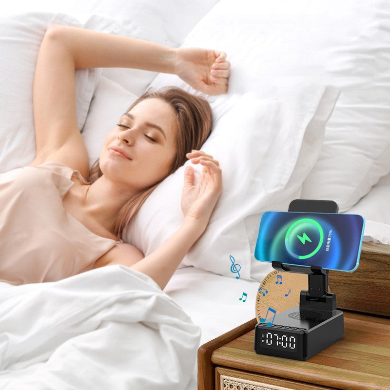 Skorter | Bluetooth Speaker Wireless Charging Foldable Rotating Phone Stand