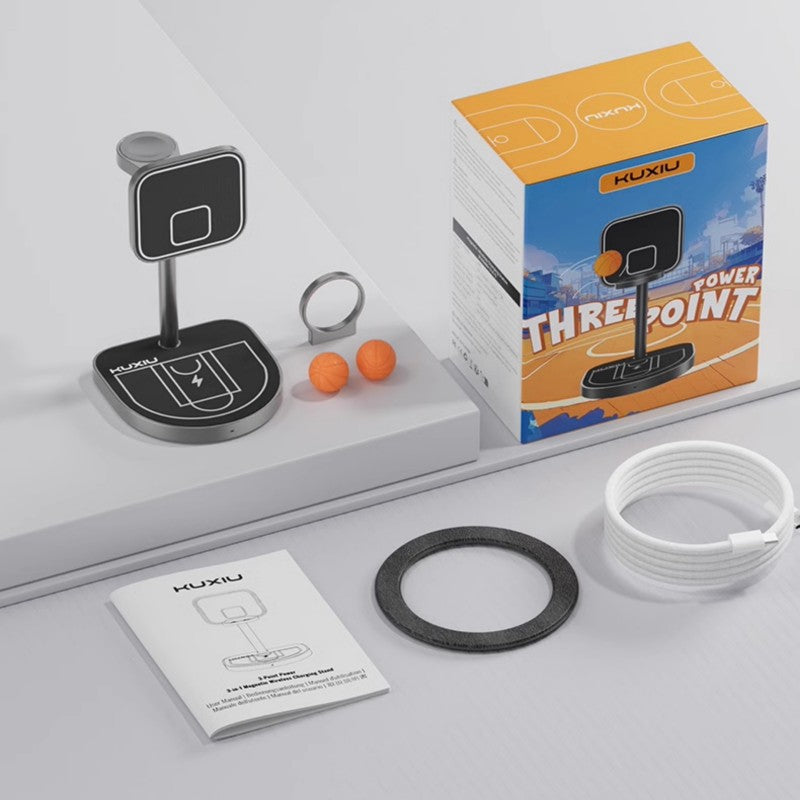 Skorter | 3-in-1 Basketball-Style Magnetic Wireless Charger