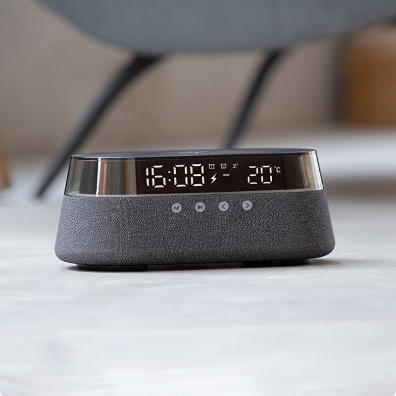 Skorter | Night Light Wireless Charging Alarm Clock Retro Bluetooth Speaker