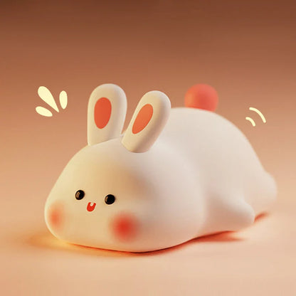 Skorter | Cute Rabbit-Shaped USB Rechargeable Silicone Night Light for the Bedroom