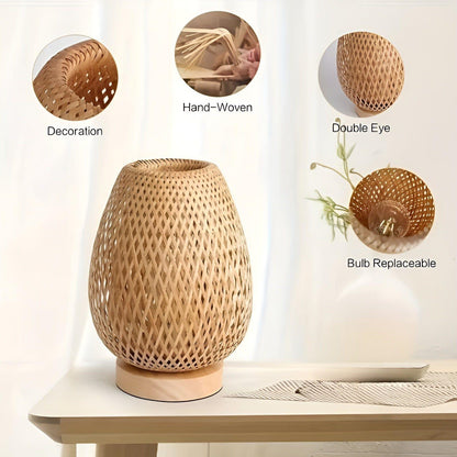 Skorter | Aura Lamp - Bamboo USB-powered Table Lamp for the Bedroom