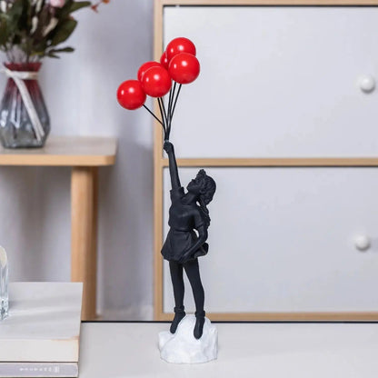 Skorter | Banksy flying Balloon Girl Statue