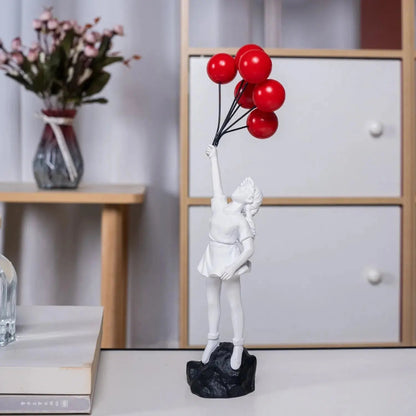 Skorter | Banksy flying Balloon Girl Statue