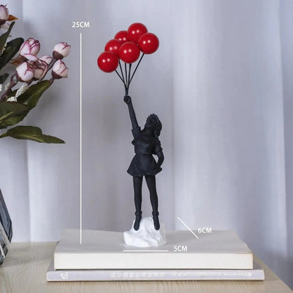 Skorter | Banksy flying Balloon Girl Statue