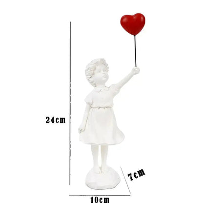 Skorter | Banksy flying Balloon Girl Statue