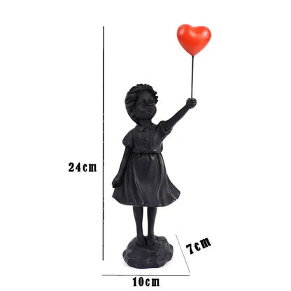 Skorter | Banksy flying Balloon Girl Statue