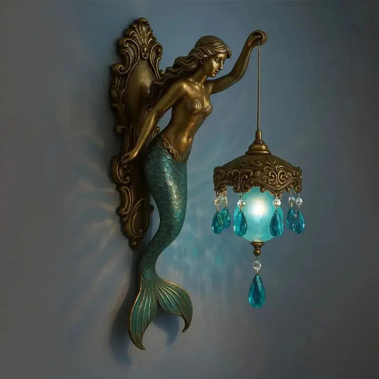Skorter | Elegant Baroque Mermaid Wall Lamp – Artistic Maritime Wall Lighting for Atmospheric Spaces