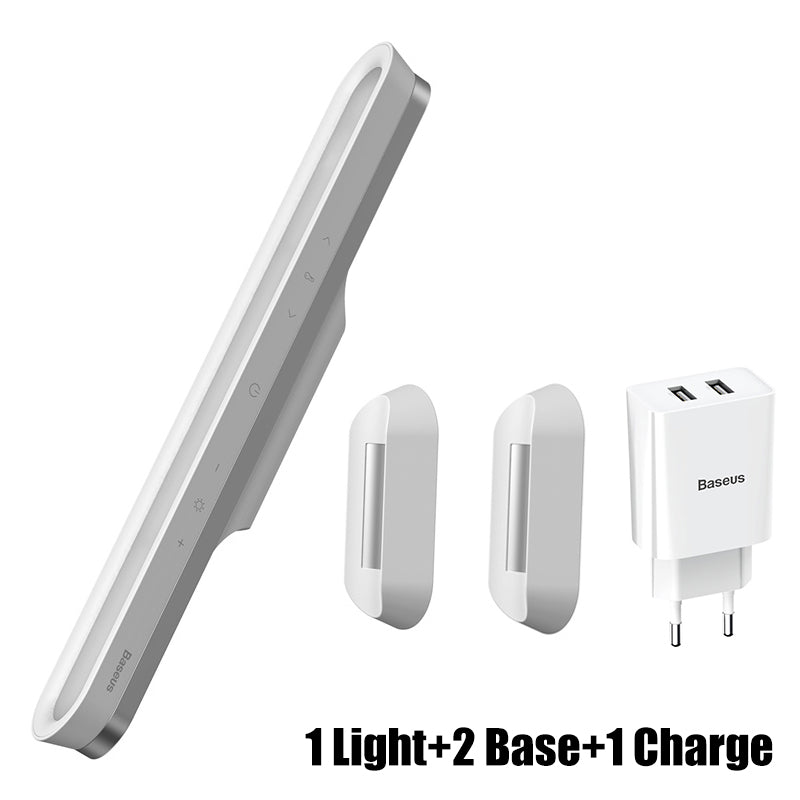 Skorter | Baseus Desk Lamp Hanging Magnetic LED Table Lamp Rechargeable Stepless Dimmable Capsule Lamp Night Light For Closet Wardrobe Light