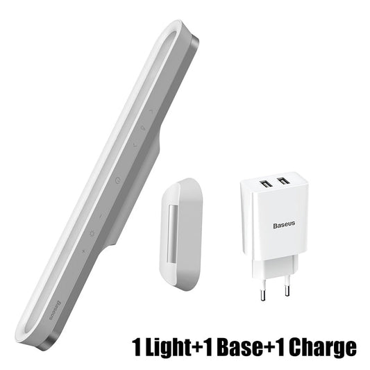 Skorter | Baseus Desk Lamp Hanging Magnetic LED Table Lamp Rechargeable Stepless Dimmable Capsule Lamp Night Light For Closet Wardrobe Light