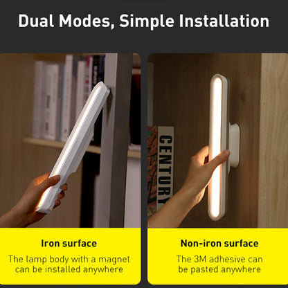 Skorter | Baseus Desk Lamp Hanging Magnetic LED Table Lamp Rechargeable Stepless Dimmable Capsule Lamp Night Light For Closet Wardrobe Light