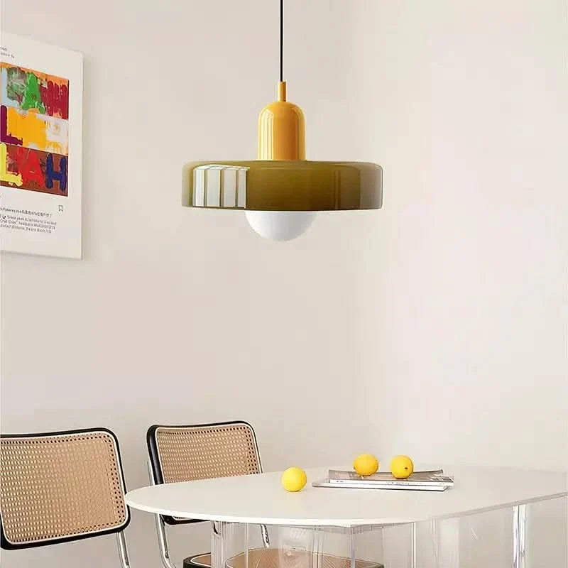 Skorter | Bauhaus Colored Glass Pendant Light