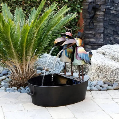 Skorter | ChirpStream | Toucan Bird Water Fountain – Playful Outdoor Garden Decoration with Flowing Water