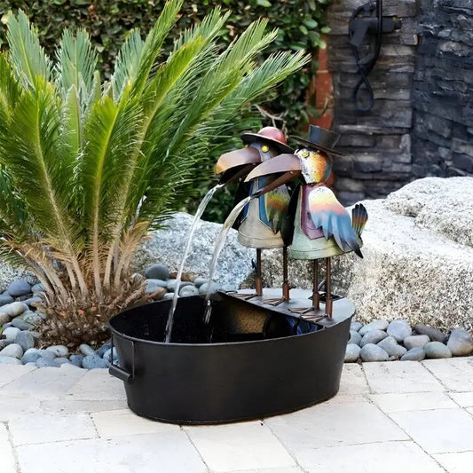 Skorter | ChirpStream | Toucan Bird Water Fountain – Playful Outdoor Garden Decoration with Flowing Water