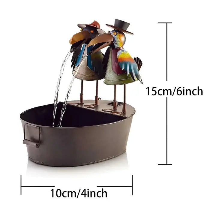 Skorter | ChirpStream | Toucan Bird Water Fountain – Playful Outdoor Garden Decoration with Flowing Water