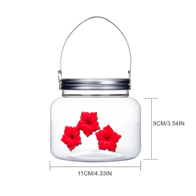 skorter | Beautiful Mason Jar Hummingbird Feeder With Three Openings