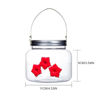 skorter | Beautiful Mason Jar Hummingbird Feeder With Three Openings