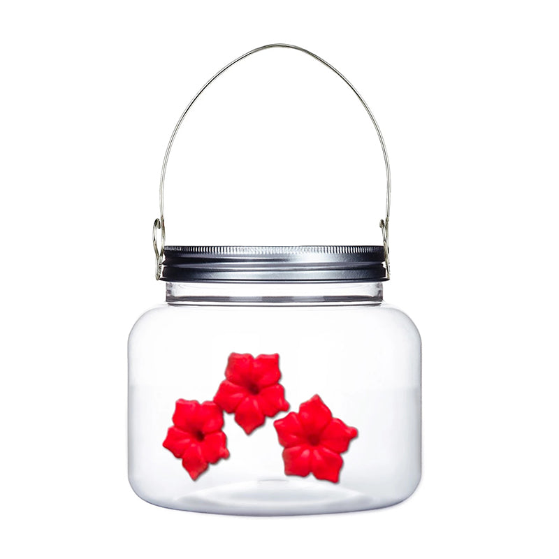 skorter | Beautiful Mason Jar Hummingbird Feeder With Three Openings