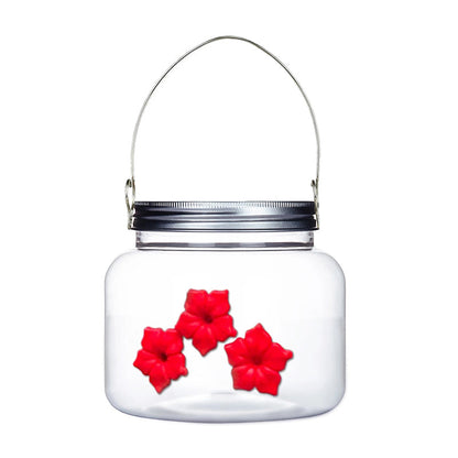 skorter | Beautiful Mason Jar Hummingbird Feeder With Three Openings