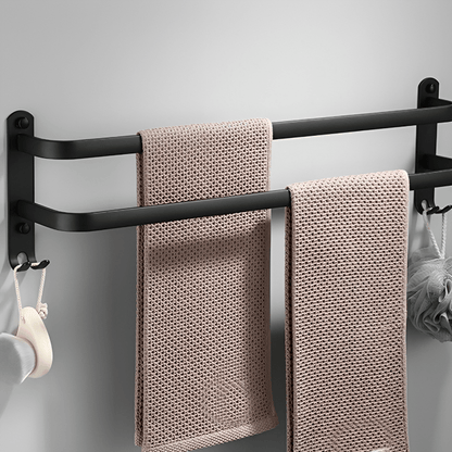 Skorter | FlexRack Wall-Mounted Bathroom Storage Shelf with Towel Holder – Space-Saving Aluminium Rack