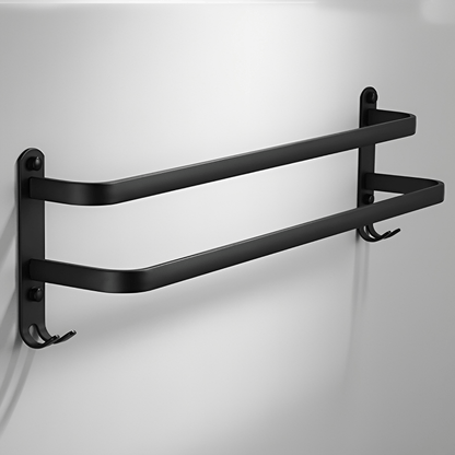 Skorter | FlexRack Wall-Mounted Bathroom Storage Shelf with Towel Holder – Space-Saving Aluminium Rack