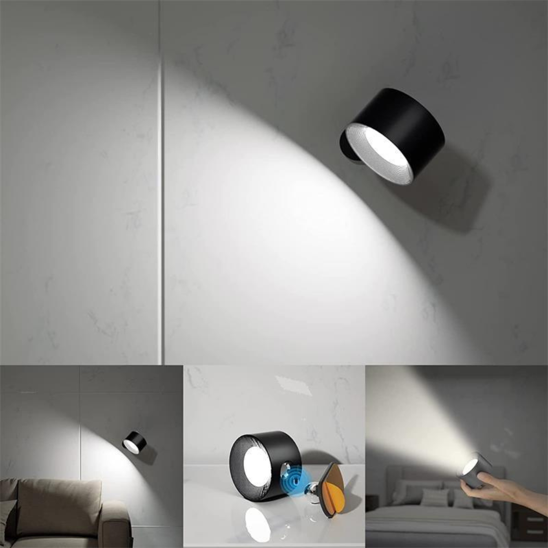 Skorter | FlexiLamp – Wireless Rechargeable 360° LED Wall Light for Indoors & Outdoors