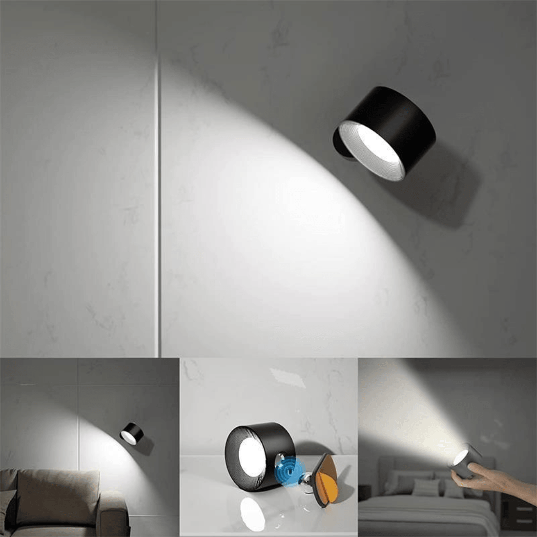 Skorter | 360° wireless rechargeable wall light | Versatile LED lighting solution