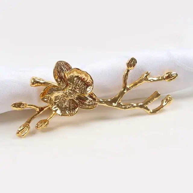 Skorter | Bird & Flower Napkin Rings - 4 Pieces
