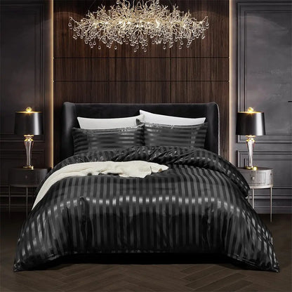 Skorter | VelvetDream - Black Satin Bed Set