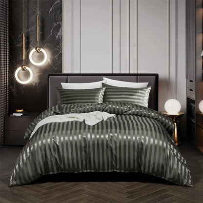 Skorter | VelvetDream - Black Satin Bed Set