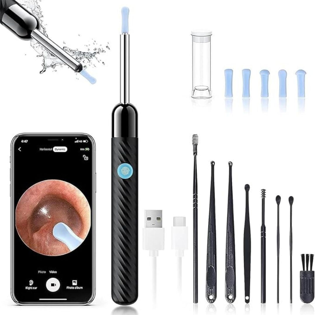 Skorter | Ear Wax Removal Tool | 1080P HD Camera, LED Lights & Adjustable Scoops for Safe Ear Hygiene at Home