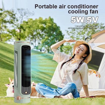 Skorter | CoolBreeze Mini – Portable bladeless tower fan with USB charging function