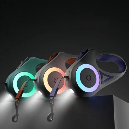 Skorter | SAFEWALK LEASH – Illuminated dog leash with LED light & flashlight for safe evening walks