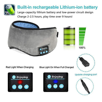 Skorter | Bluetooth Sleep Headphones - Good Sleep with Comfortable Eye Mask and Music