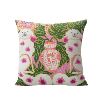 Skorter | Blush Pink Dog Tassel Cushion Cover