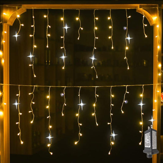 Skorter | GlowCurtain LED String Lights | Outdoor Lighting for Parties | Warm White | Perfect Decoration for Events