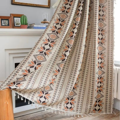 Skorter | Bohemian Geometric Semi-Blackout Curtain