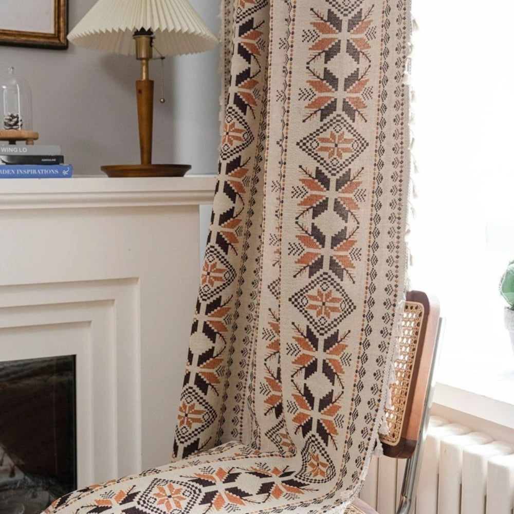 Skorter | Bohemian Geometric Semi-Blackout Curtain