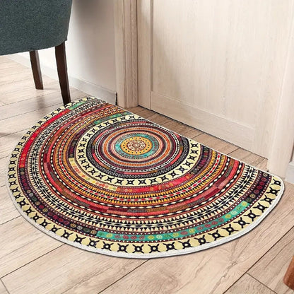 Skorter | Bohemian Half Round Mandala Rug