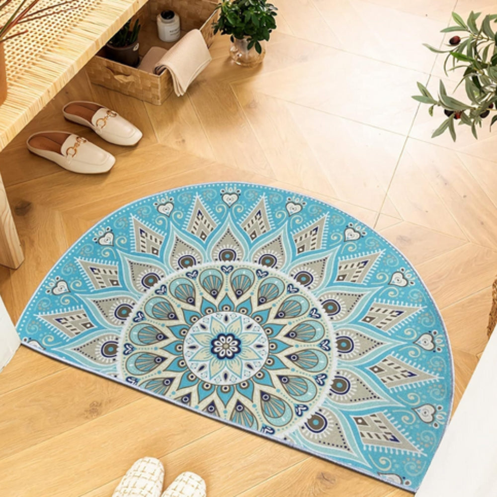 Skorter | Bohemian Half Round Mandala Rug