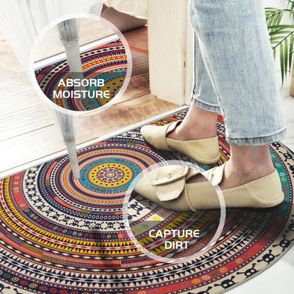 Skorter | Bohemian Half Round Mandala Rug