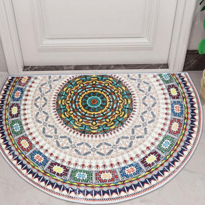 Skorter | Bohemian Half Round Mandala Rug