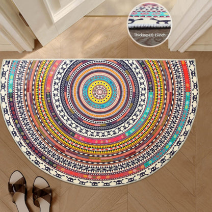 Skorter | Bohemian Half Round Mandala Rug
