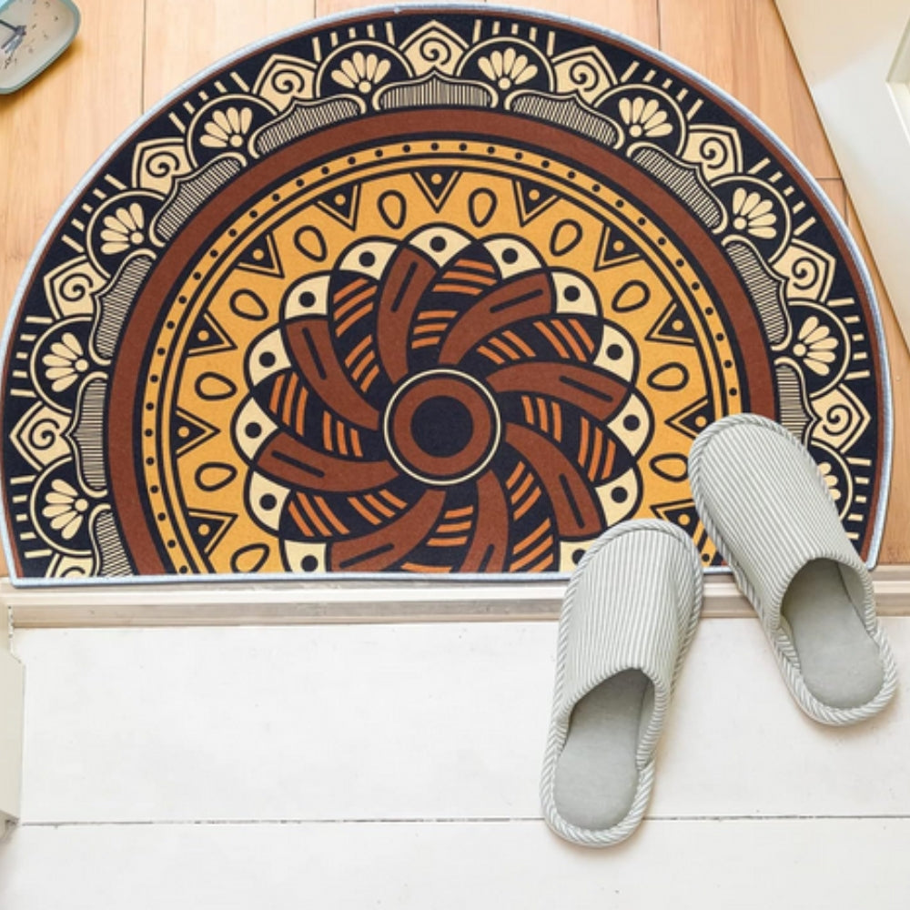 Skorter | Bohemian Half Round Mandala Rug