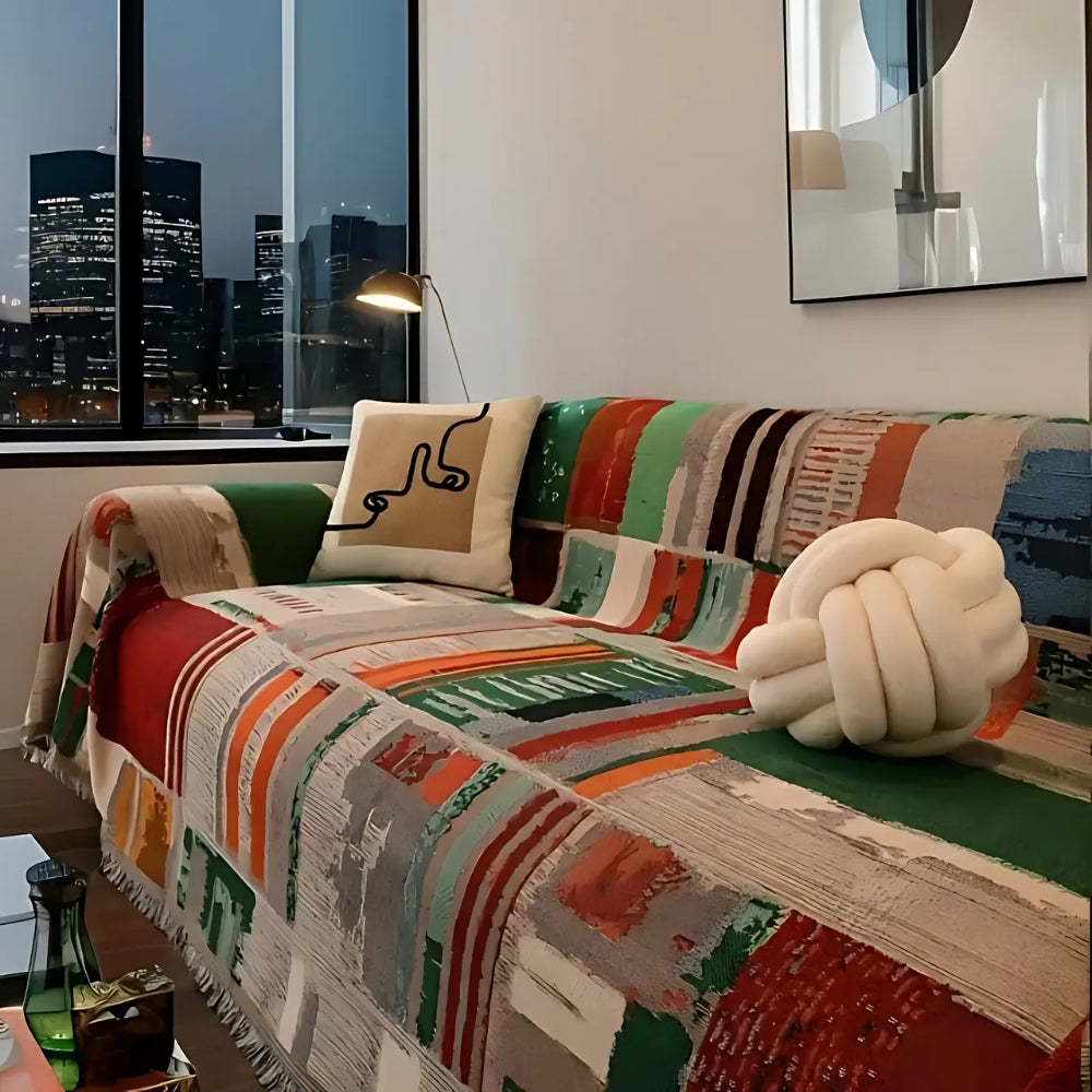 Skorter | Bohemian Rustic Geometric Sofa Cover