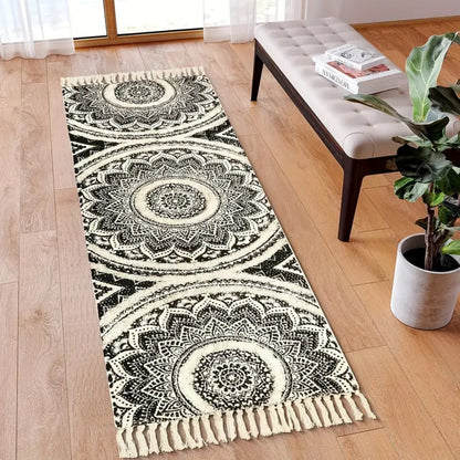 Skorter | Bohemian Black & Cream Runner Mat