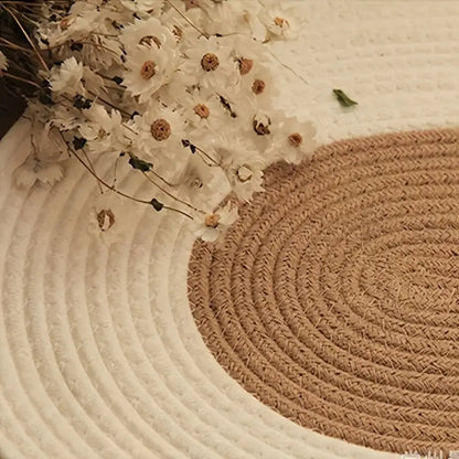 Skorter | Boho Braided Hemp Oval Rug