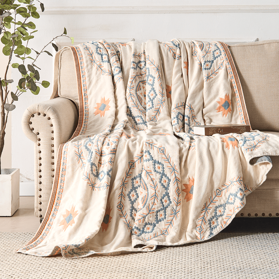 Skorter | Cotton blanket with mandala pattern for indoors & outdoors