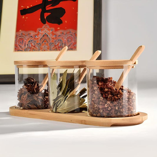 Skorter spice jar with lid and built-in spoons