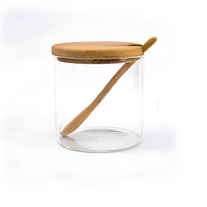 Skorter spice jar with lid and built-in spoons