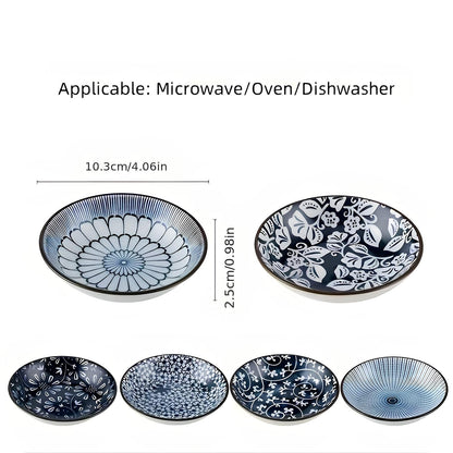 Skorter 6 porcelain sauce bowls - Flower motif